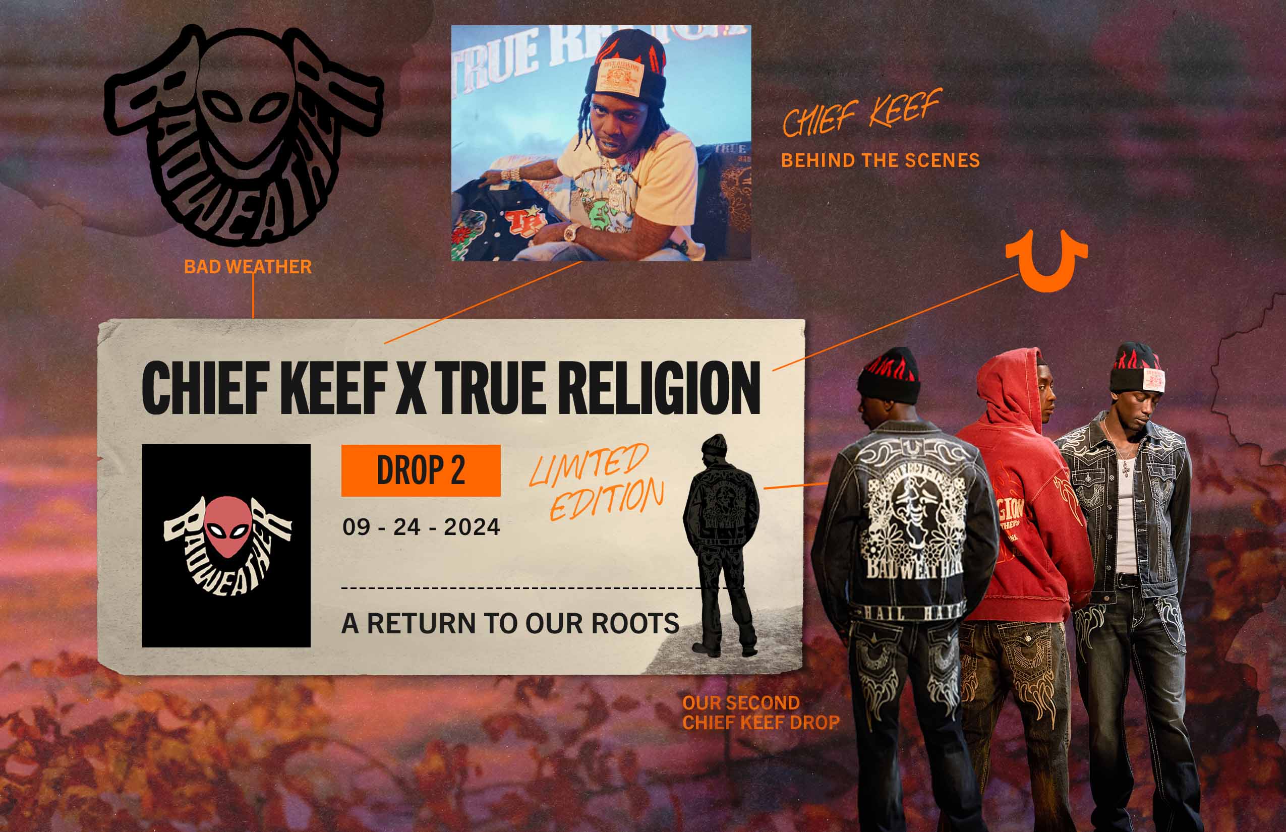 Chief keef x true religion t-shirt 2024